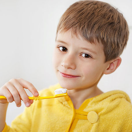 brushing and flossing